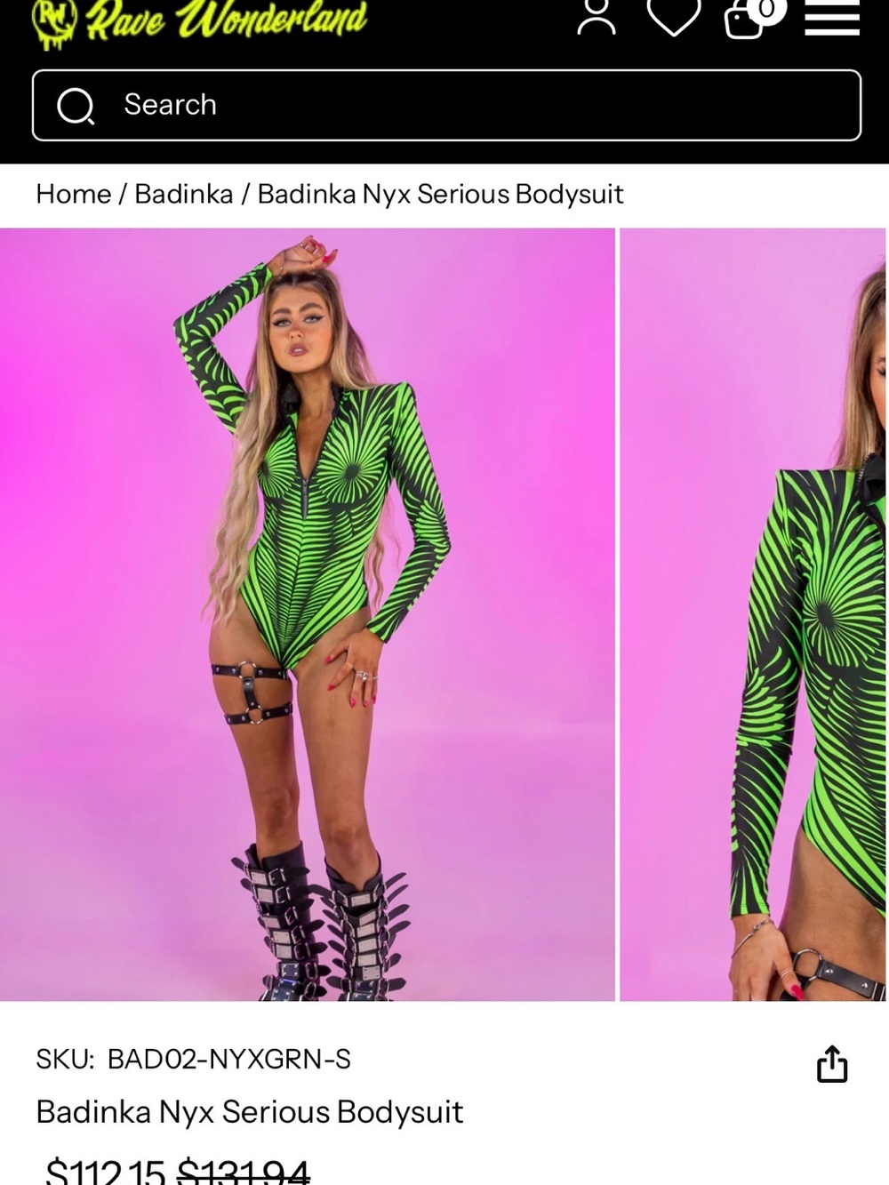 Badinka Nyx Serious Bodysuit - Neon Green